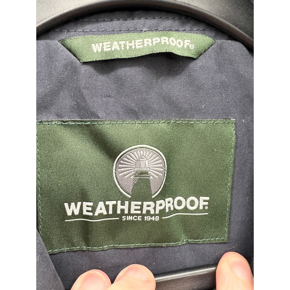 Weatherproof Jacket Mens Sz M Microfiber Golf Bomber Navy Blue Full Zip NWT - Picture 5 of 12